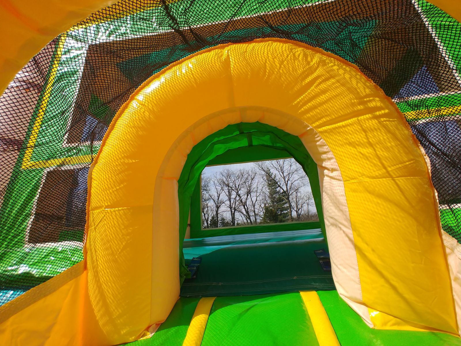 Tunnel entrance into bounce house